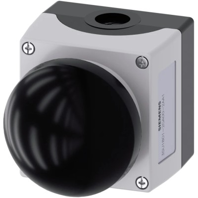 Siemens SIRIUS ACT 3SU18 Series Push Button Complete Unit Panel Mount 22mm Cutout Black SPST IP66 IP67 3SU1801-2GA00-2AA1