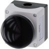 Siemens SIRIUS ACT 3SU18 Series Push Button Complete Unit Panel Mount 22mm Cutout Black SPST IP66 IP67 3SU1801-2GA00-2AA1