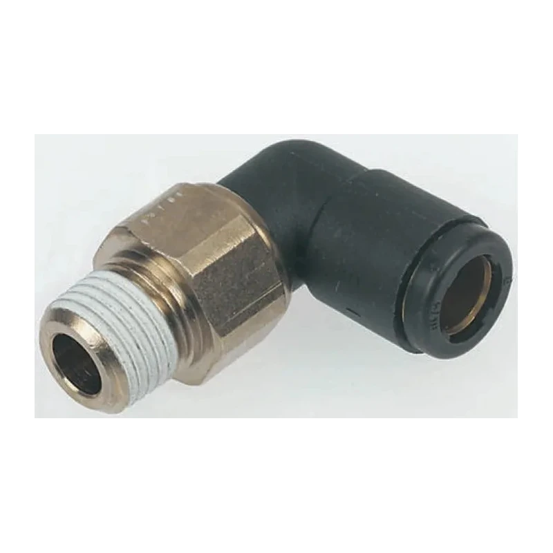 Legris LF3000 Series Male Pneumatic Fitting Nickel Plated Brass 1/4 in G Threaded-to-Tube LF3000