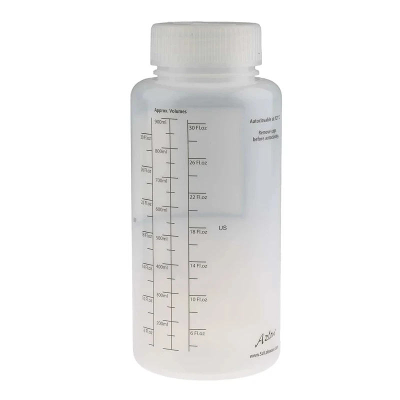 RS PRO 1L Polypropylene Wide Neck Storage Bottle 461-0342