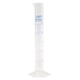 RS PRO Polypropylene Graduated Cylinder 25ml, Ultra-Clear, Class B Calibrated, 170mm Length 461-0847