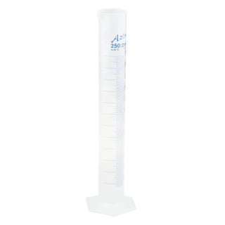 RS PRO Polypropylene Graduated Cylinder 250ml, Ultra-Clear, ISO 6706 Class B Calibrated 461-0875