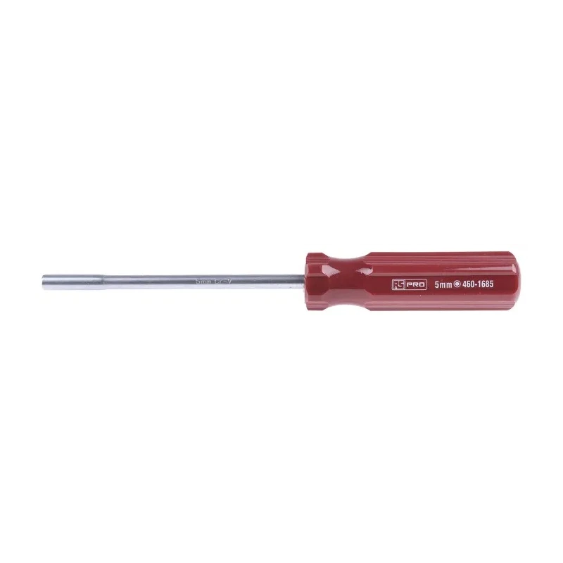 RS PRO Hexagon Nut Driver 5 mm Tip with 125 mm Steel Blade and Plastic Handle 460-1685