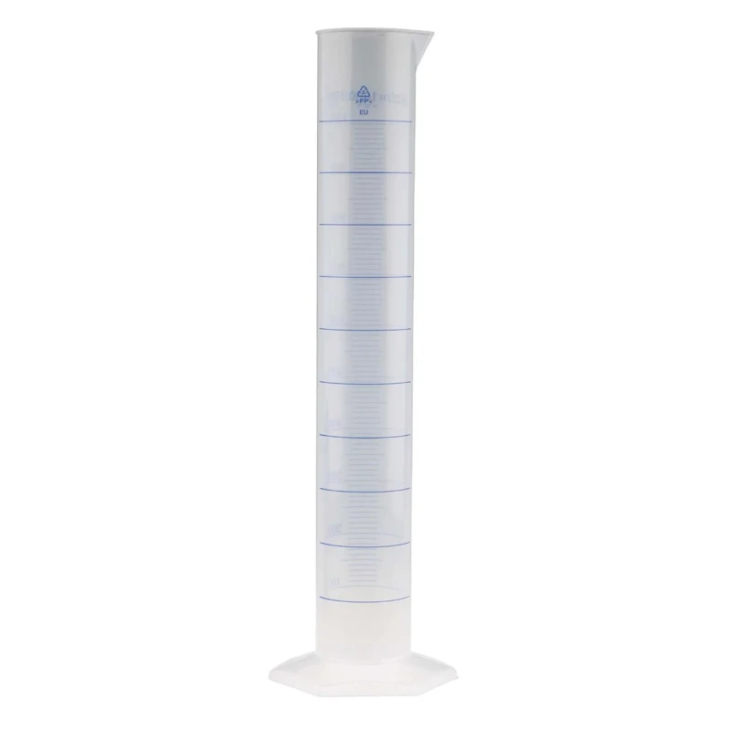 RS PRO Polypropylene Graduated Cylinder 1L, 440mm Length, Class B Calibrated, Germany 461-0904