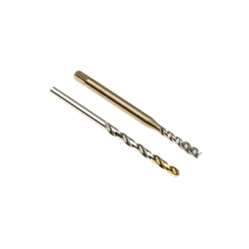 Dormer Tap & Drill Set, M4 Thread, High Speed Steel-E Tin Coated Machine Tap 2 Pieces L001EX00M4XA002