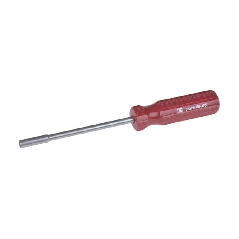RS PRO Hexagon Nut Driver, 6 mm Tip Size, 125 mm Steel Blade with Plastic Handle 460-1708