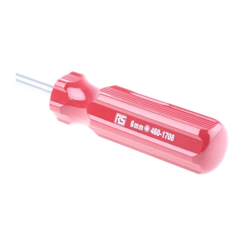 RS PRO Hexagon Nut Driver, 6 mm Tip Size, 125 mm Steel Blade with Plastic Handle 460-1708
