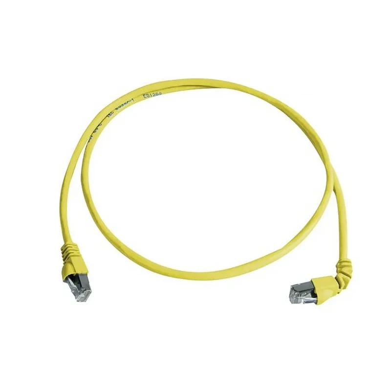 Telegartner Cat6a Shielded Ethernet Cable, 2 m, Yellow Low Smoke Zero Halogen Jacket, Terminated RJ45 