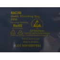 SCS Anti-Static Bag 102mm Width x 102mm Length, Dissipative Static Shielding Material, RoHS 2 Compliant 10044