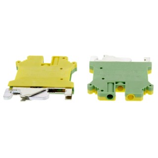 Phoenix Contact 2-Way DIN Rail Earth Modular Terminal Block, 6mm² Cable CSA, 10AWG, 24 AWG Wire, Screw Termination 0441504
