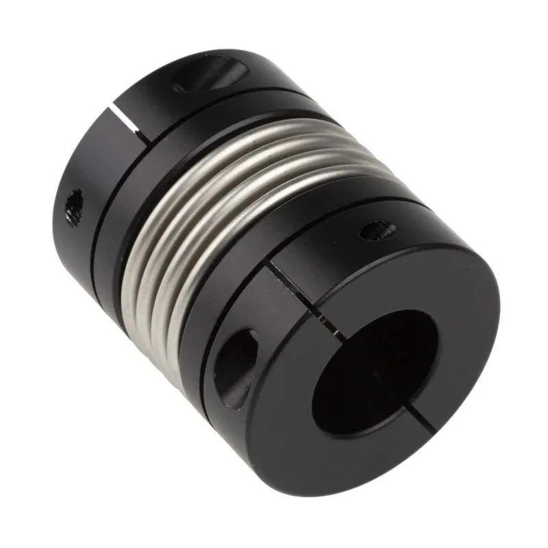 Ruland Flexible Clamp Coupler 50.8 mm OD, Bore Size 25 mm x 20 mm, 58.7 mm Length, Stainless Steel Bellows MBC51-25-20-A