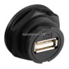 Amphenol Industrial USB Connector Straight Solder Female 1 Port Type USB Type A IP67 USB 2.0 UA-20PMFP-LC7001
