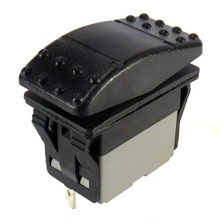 RS PRO SPDT Latching On-On Rocker Switch Panel Black Polyamide Housing IP67 Rated 16, 20A Current 174-8293