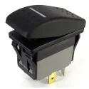 RS PRO DPDT On-Off-On (On)-Off-(On) Rocker Switch Panel IP67 Polyamide Housing 16A 30V DC 174-8301