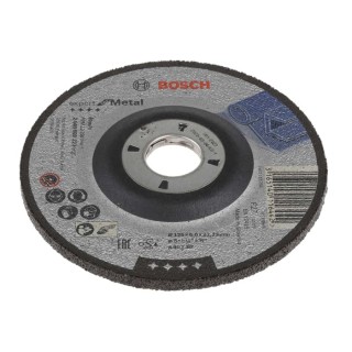 Bosch Aluminium Oxide Abrasive Wheel 125mm Diameter, P30 Grit, Medium Grade, 6mm Thickness, Expert for Metal 2608600223