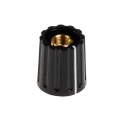 NEUTRAL 14.7 mm Knob Diameter Black Potentiometer Knob for 6.4 mm Shaft Screw Fix 463-8479