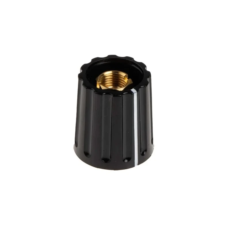 NEUTRAL 14.7 mm Knob Diameter Black Potentiometer Knob for 6.4 mm Shaft Screw Fix 463-8479