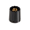 NEUTRAL 14.7 mm Knob Diameter Black Potentiometer Knob for 6.4 mm Shaft Screw Fix 463-8479
