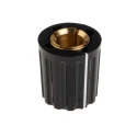 NEUTRAL 14.7 mm Knob Diameter Black Potentiometer Knob for 6.4 mm Shaft Screw Fix 463-8479