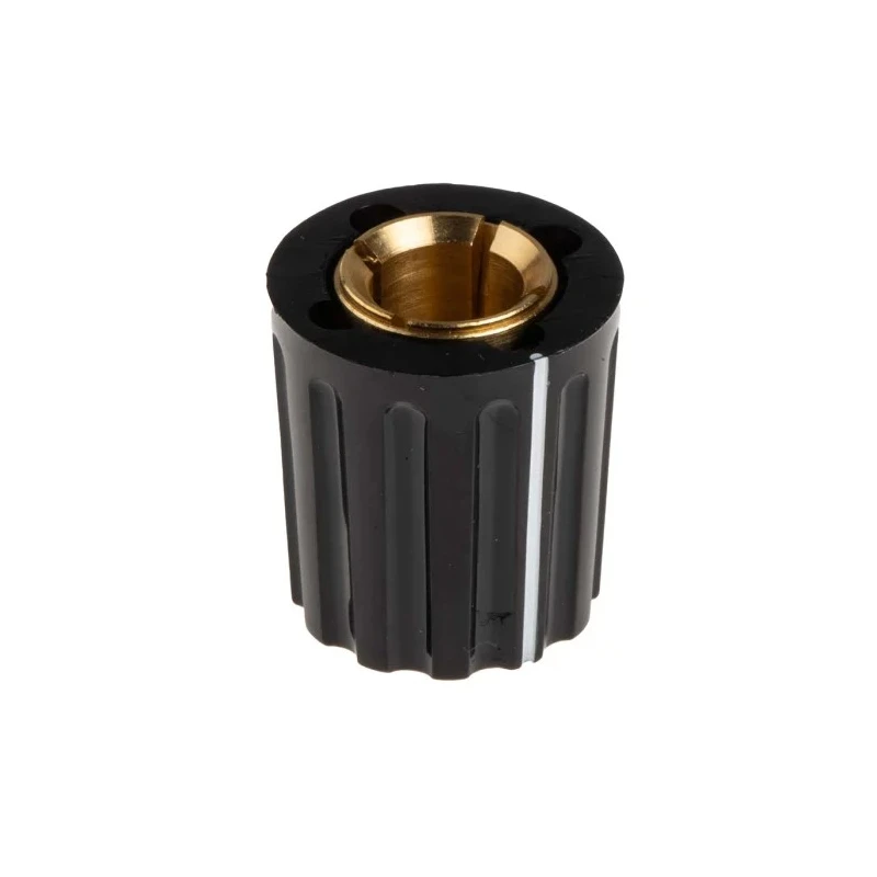 NEUTRAL 14.7 mm Knob Diameter Black Potentiometer Knob for 6.4 mm Shaft Screw Fix 463-8479