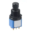 APEM 8000 Series Push Button Switch, Latching, Through Hole Mount, 6.5 mm Cutout, DPDT, 30 V dc 8646ADGB6X923+U3631
