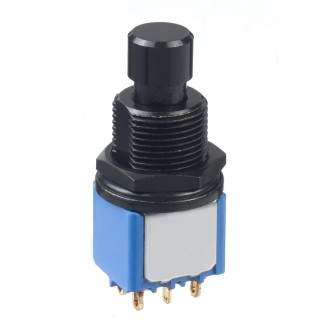 APEM 8000 Series Push Button Switch, Latching, Through Hole Mount, 6.5 mm Cutout, DPDT, 30 V dc 8646ADGB6X923+U3631