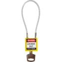 RS PRO Yellow 1-Lock Lockout Rugged Reinforced Nylon Body with Sheathed Steel Cable COMPACT CABLE PADLOCK YELLOW 20CM KD