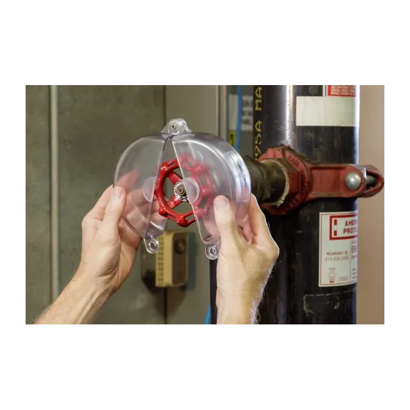 Brady Transparent Polycarbonate Gate Valve Lockout 9.53 mm Shackle Diameter TRANSPARENT GATE VALVE LOCKOUT 2.5" - 5"