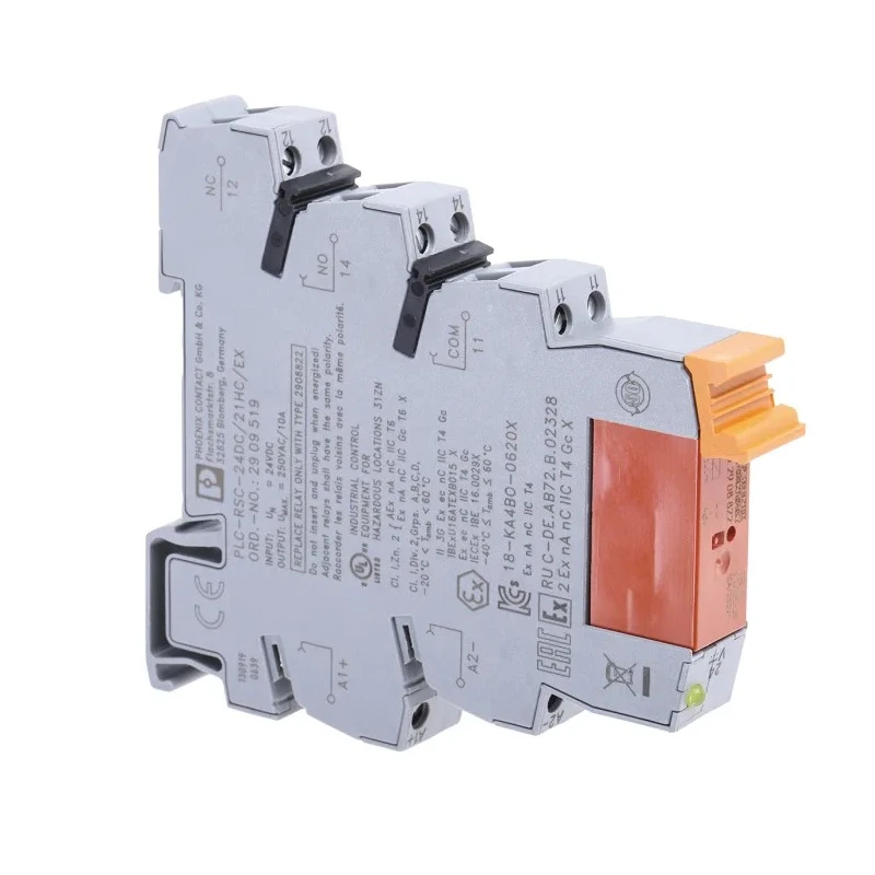 Phoenix Contact Electromechanical Interface Relay DIN Rail Mount 24V DC Coil, SPDT, 18mA Coil Current 2909519