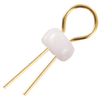 Mac 8 White 1 mm Insulated Terminal Post Phosphor Bronze Body LC-2-GWHITE
