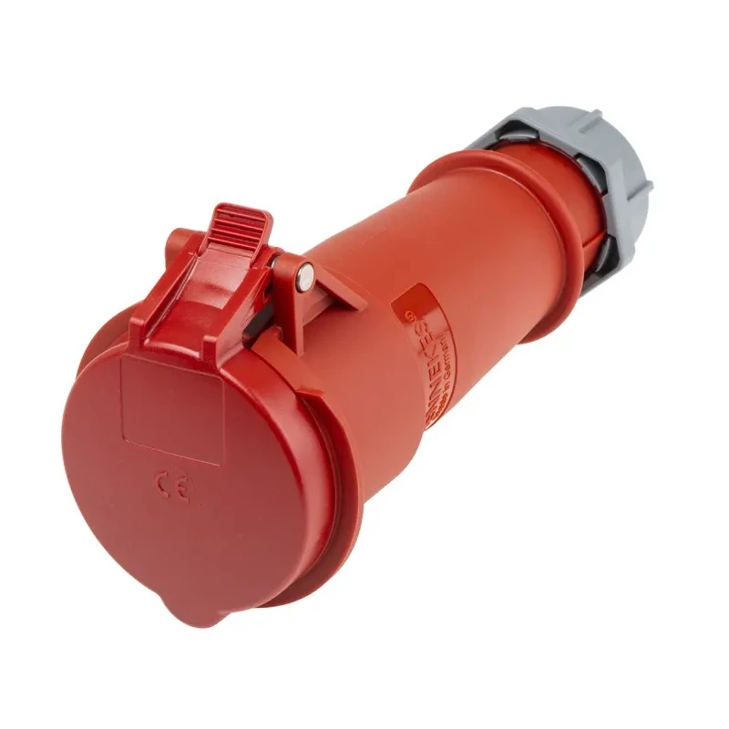 MENNEKES Industrial Power Connector 4 Pole, 32A, 400V, IP44 Rated, Red Cable Mount AM-TOP IP44