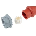 MENNEKES Industrial Power Connector 4 Pole, 32A, 400V, IP44 Rated, Red Cable Mount AM-TOP IP44