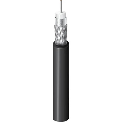 Belden SDI Coaxial Cable, 4505R Series, 1000 ft, RG59 20AWG, 75 Ω, Black, Unterminated, 300V RG59