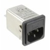 Schaffner 250V AC 2A Snap-in IEC Filter Male 1 Fuse Faston FN261S-2-06-10