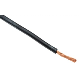 Staubli SiliVolt-1V Series Black Silicone Hook Up Wire 651/0.07 mm Core Strands 25 m 1.5 kV 150°C 175-7481