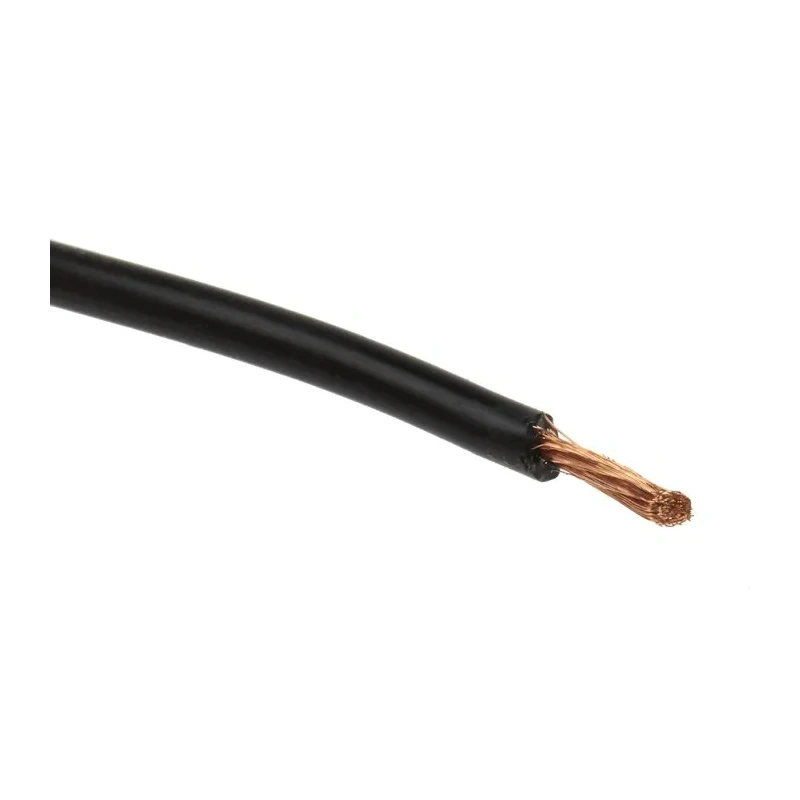 Staubli SiliVolt-1V Series Black Hook Up Wire 511/0.05 mm Core Strands 25 m, Copper Conductor, 1.5kV, 150°C 175-7479