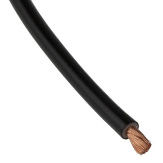 Staubli Black Hook Up Wire 14 AWG, 651x0.07 mm Core Strands, 25 m Length, Tinned Copper Conductor, 1.5 kV, Flame 175-7472
