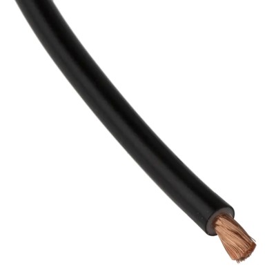 Staubli Black Hook Up Wire 14 AWG, 651x0.07 mm Core Strands, 25 m Length, Tinned Copper Conductor, 1.5 kV, Flame 175-7472