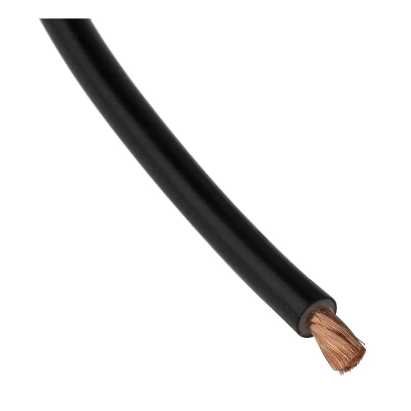 Staubli Black Hook Up Wire 14 AWG, 651x0.07 mm Core Strands, 25 m Length, Tinned Copper Conductor, 1.5 kV, Flame 175-7472
