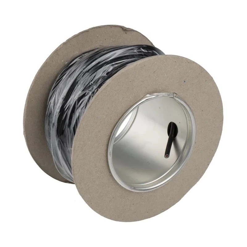 Staubli Black Hook Up Wire 14 AWG, 651x0.07 mm Core Strands, 25 m Length, Tinned Copper Conductor, 1.5 kV, Flame 175-7472