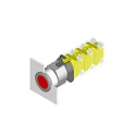 EAO 04 Series Grey Latching Push Button Head 30.5 mm Cutout Diameter IP65 704.062.218