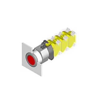 EAO 04 Series Grey Latching Push Button Head 30.5 mm Cutout Diameter IP65 704.062.218