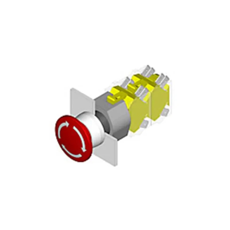 EAO Red Latching Mushroom Push Button Head 22.5 mm Cutout Diameter IP65 704.075.3