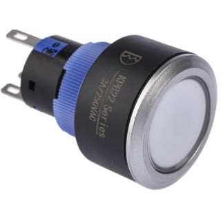 RS PRO Illuminated Push Button Switch Panel Mount 22mm Cutout Transparent Round SPDT IP65 175-8280