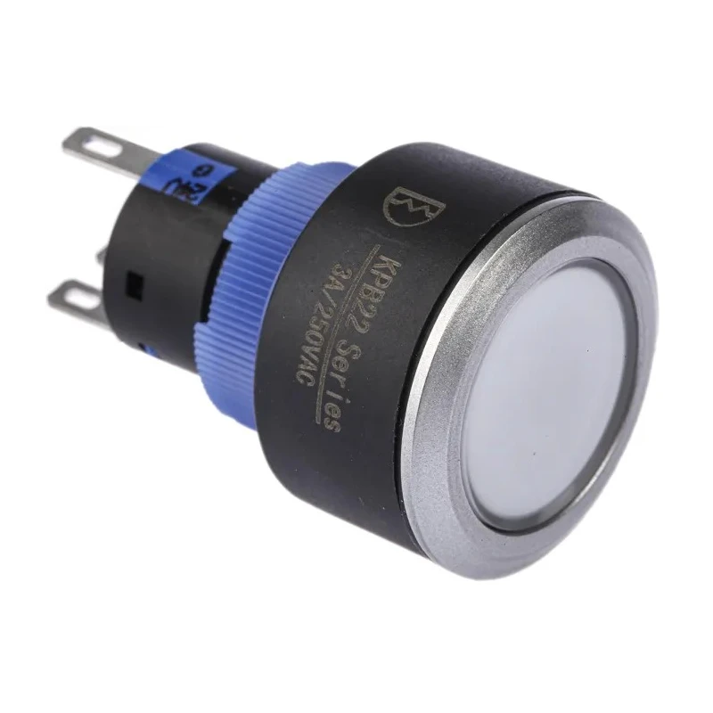 RS PRO Illuminated Push Button Switch Panel Mount 22mm Cutout Transparent Round SPDT IP65 175-8280