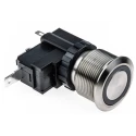 RS PRO Illuminated Push Button Switch, Latching, Panel Mount, 22.2 mm Cutout, SPST, White LED, IP67, 250 V AC 175-8213
