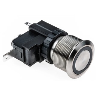 RS PRO Illuminated Push Button Switch, Latching, Panel Mount, 22.2 mm Cutout, SPST, White LED, IP67, 250 V AC 175-8213