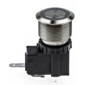 RS PRO Illuminated Push Button Switch, Latching, Panel Mount, 22.2 mm Cutout, SPST, White LED, IP67, 250 V AC 175-8213