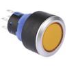 RS PRO Illuminated Momentary Push Button Switch Panel Mount DPDT Yellow LED IP65 22.2 mm Cutout 250 V AC 175-8223