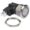 RS PRO Illuminated Push Button Switch Momentary Panel Mount SPDT White LED IP67 250 V ac 175-8138